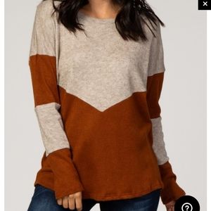 PinkBlush color block sweater